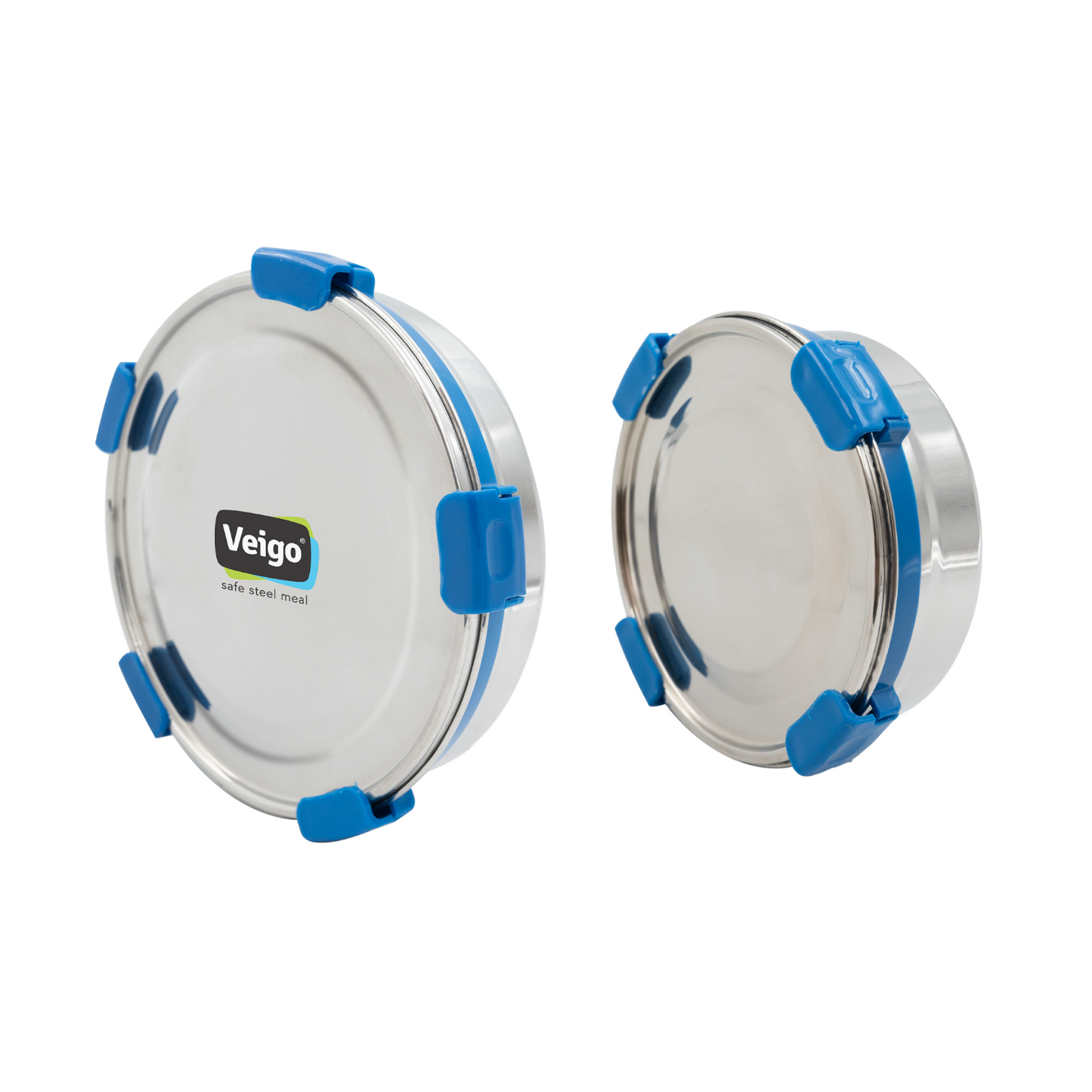 Veigo Maxosteel Round Storage Box- Set of 2 - Veigo Dark Blue