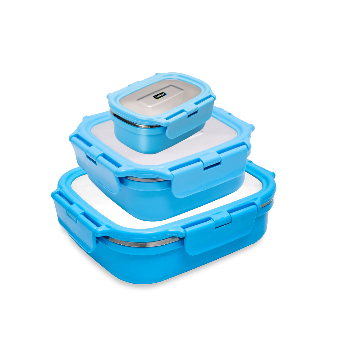 Heat-Up Lunch Box Set of 3(Large+ Medium+ Small)