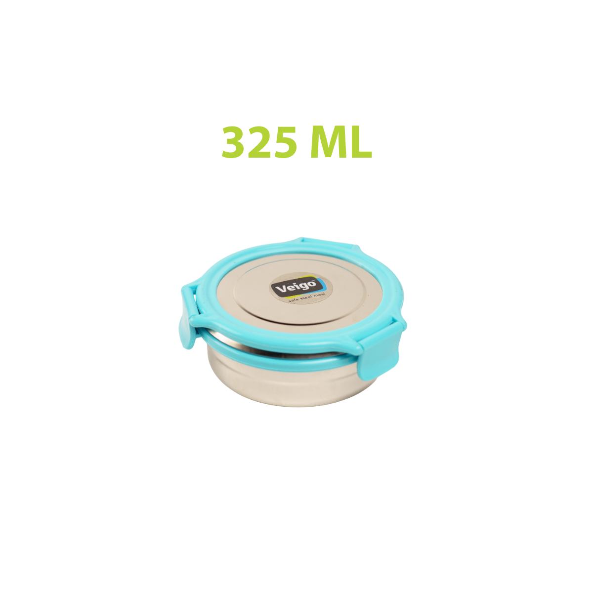 Veigo Round Steel Snack Box| Leakproof Steel Storage Box