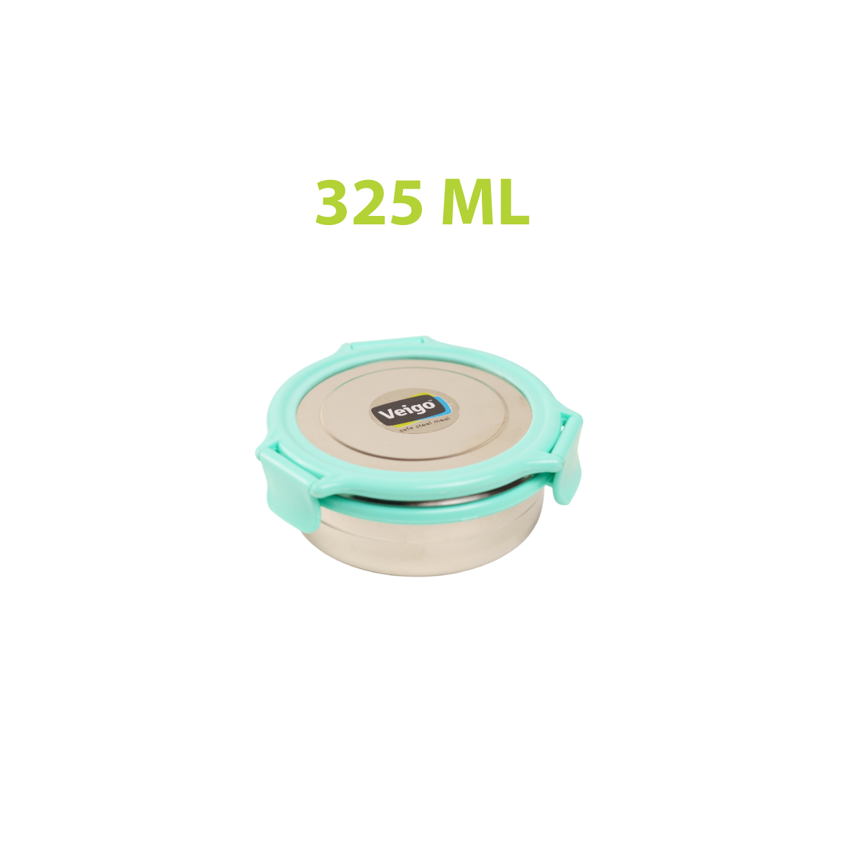 Veigo Round Steel Snack Box| Leakproof Steel Storage Box