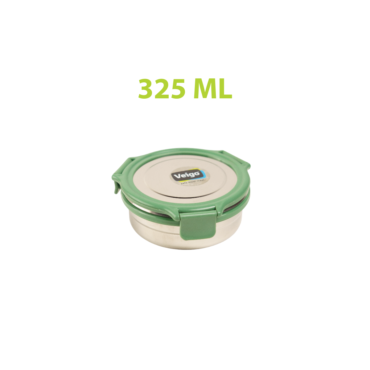 Veigo Stack of 3 Round Steel Boxes | Durable & Leakproof