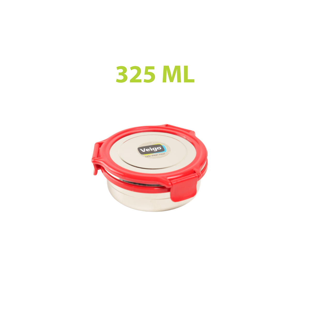 Veigo Stack of 3 Round Steel Boxes | Durable & Leakproof