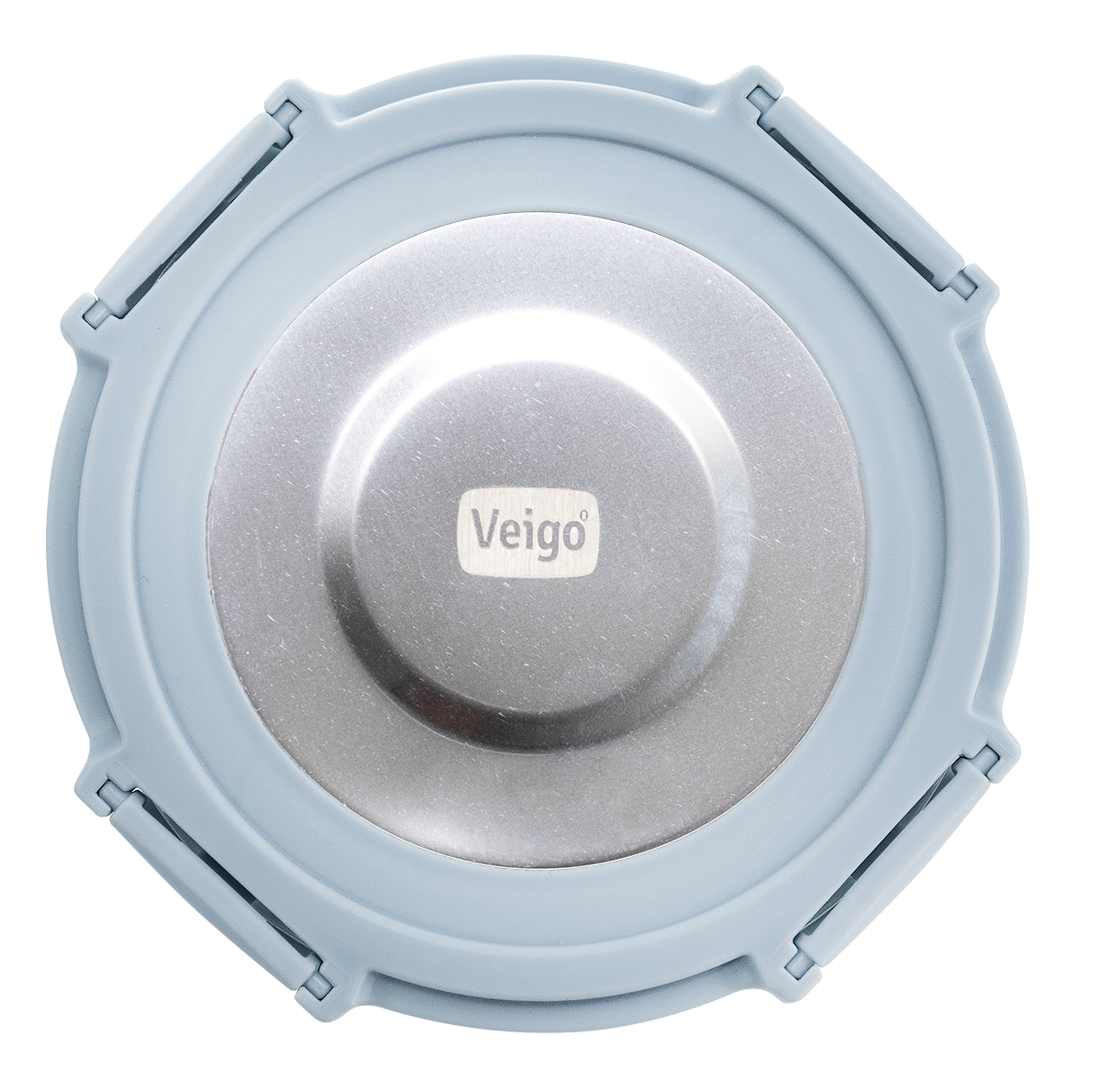 Veigo Pure and Sure | ROUND | Borosilicate Glass Container with Stainless Steel Lid - Veigo Stone