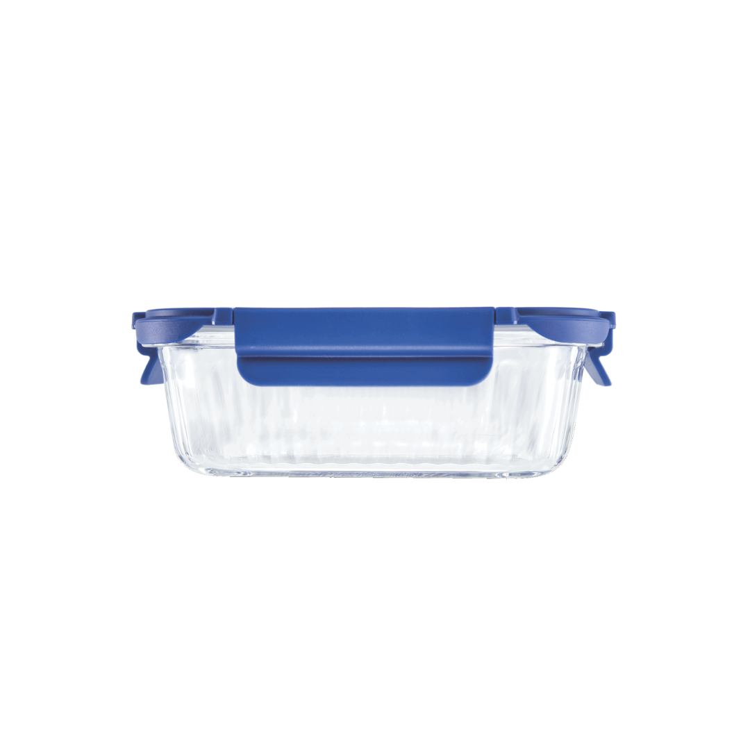 Veigo See & Serve |RECTANGLE| Glass Container w/ Glass Lid - Veigo Single / 640 Ml / Onyx