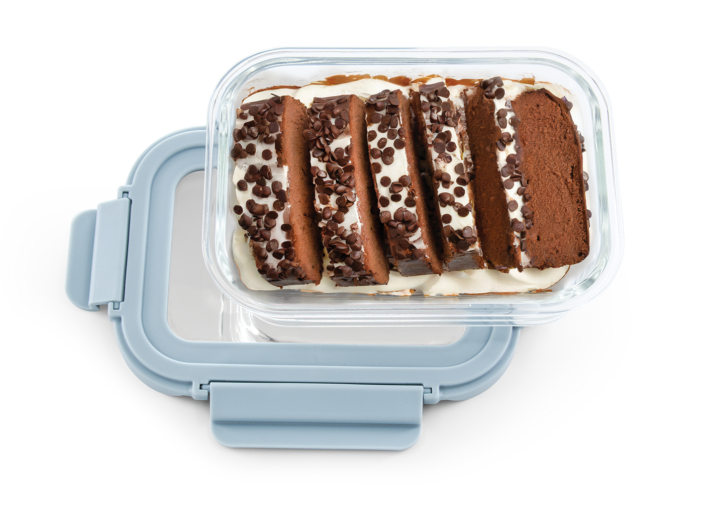 Veigo Pure and Sure series | Rectangle | Borosilicate Glass Container with Stainless Steel Lid - Veigo 370 ML / Stone