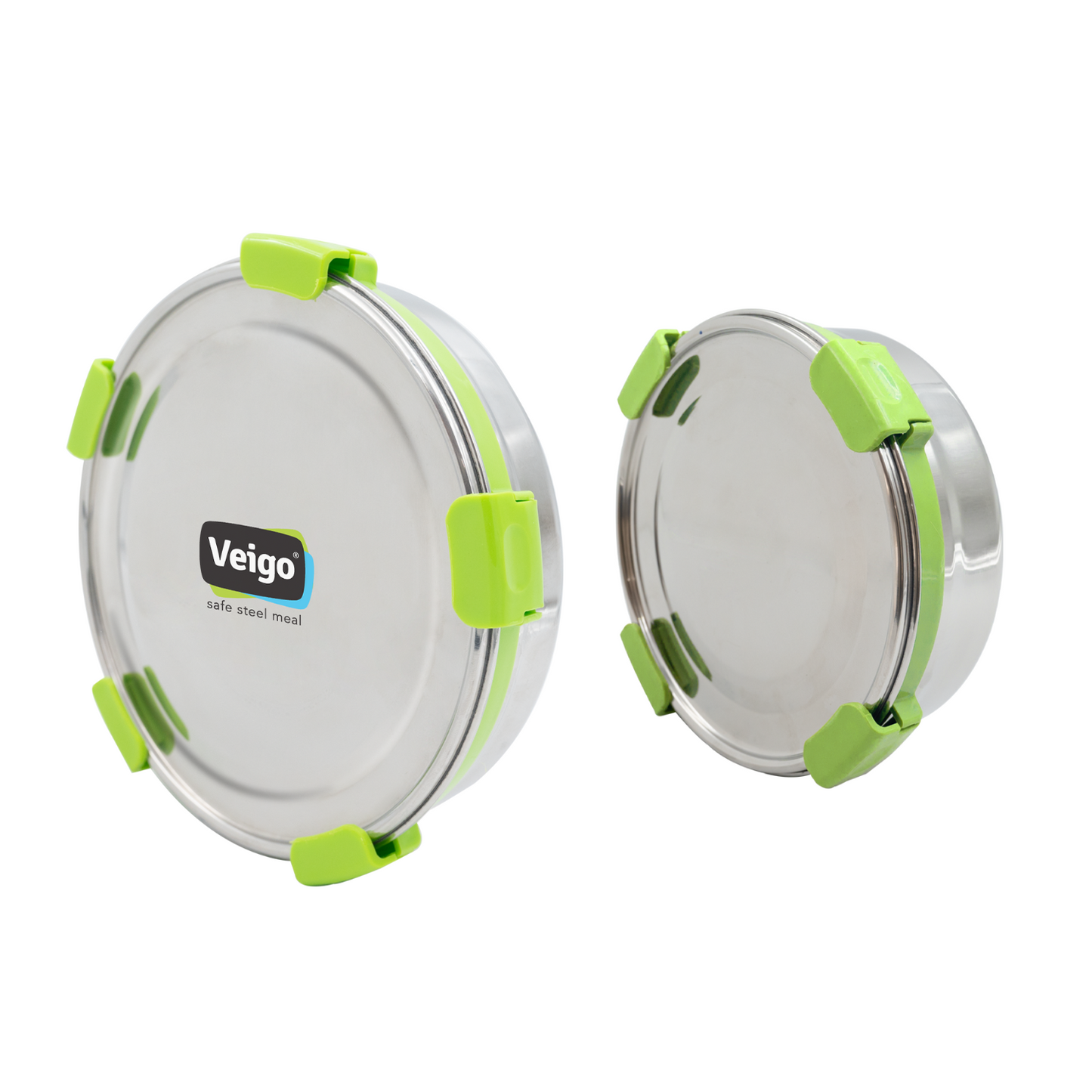 Veigo Maxosteel Round Storage Box- Set of 2 - Veigo Green