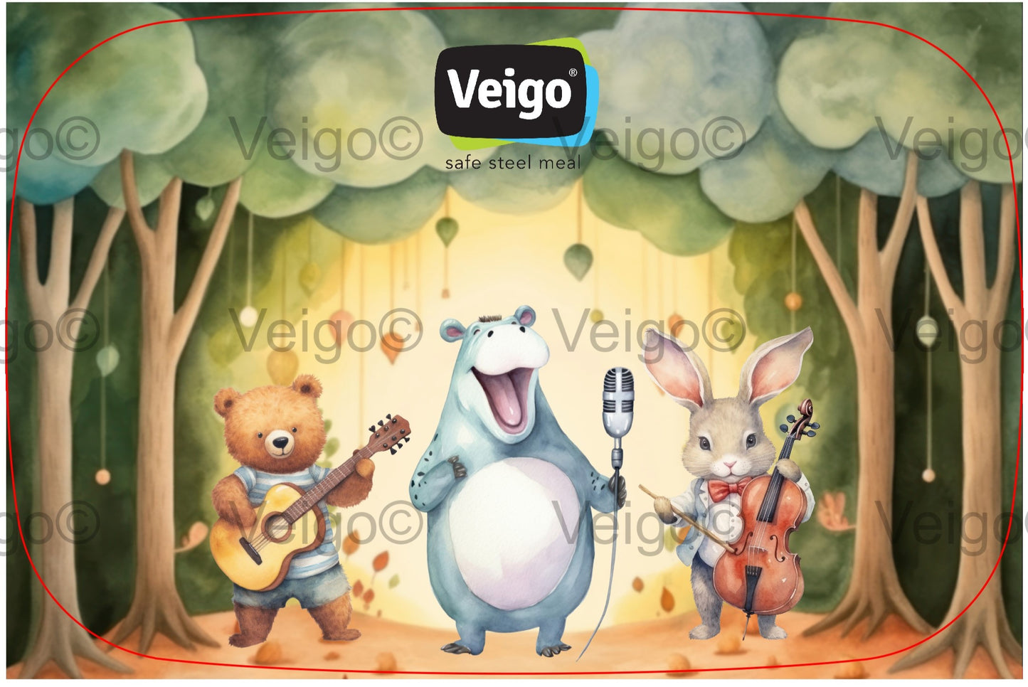 Veigo Skins 🎨- Fun & Waterproof - Veigo Jumbo 950 ml / Singing Hippo