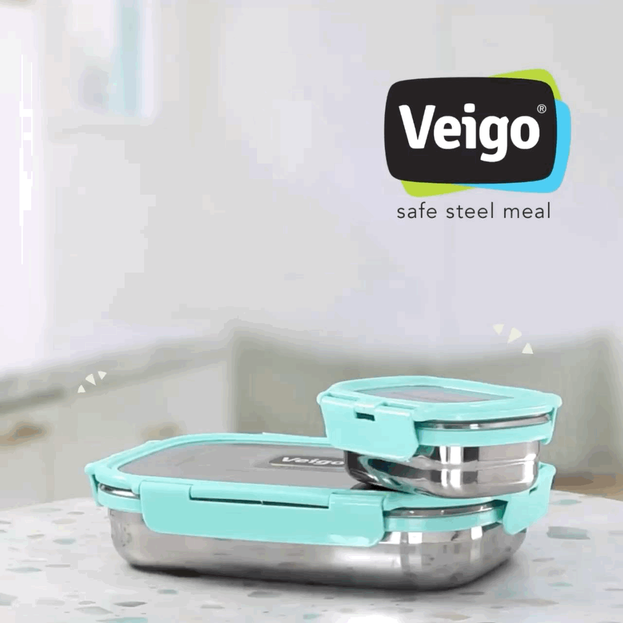 Veigo Jumbo Leakproof Lunch Box w/ Veg Box