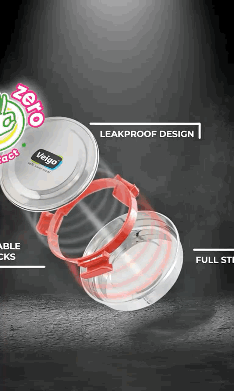 Veigo Maxosteel Round Storage Containers - Veigo 325 ML / Green