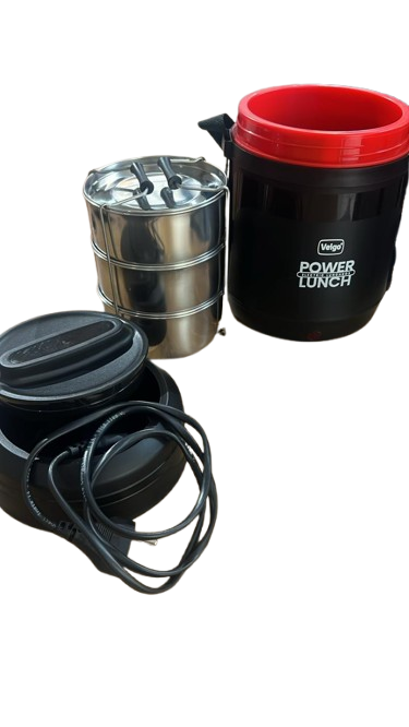 Veigo Electric Heating Lunch Box Combo | Stainless Steel Food Warmer