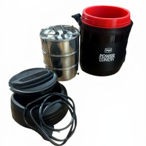 Veigo Electric Heating Lunch Box Combo | Stainless Steel Food Warmer