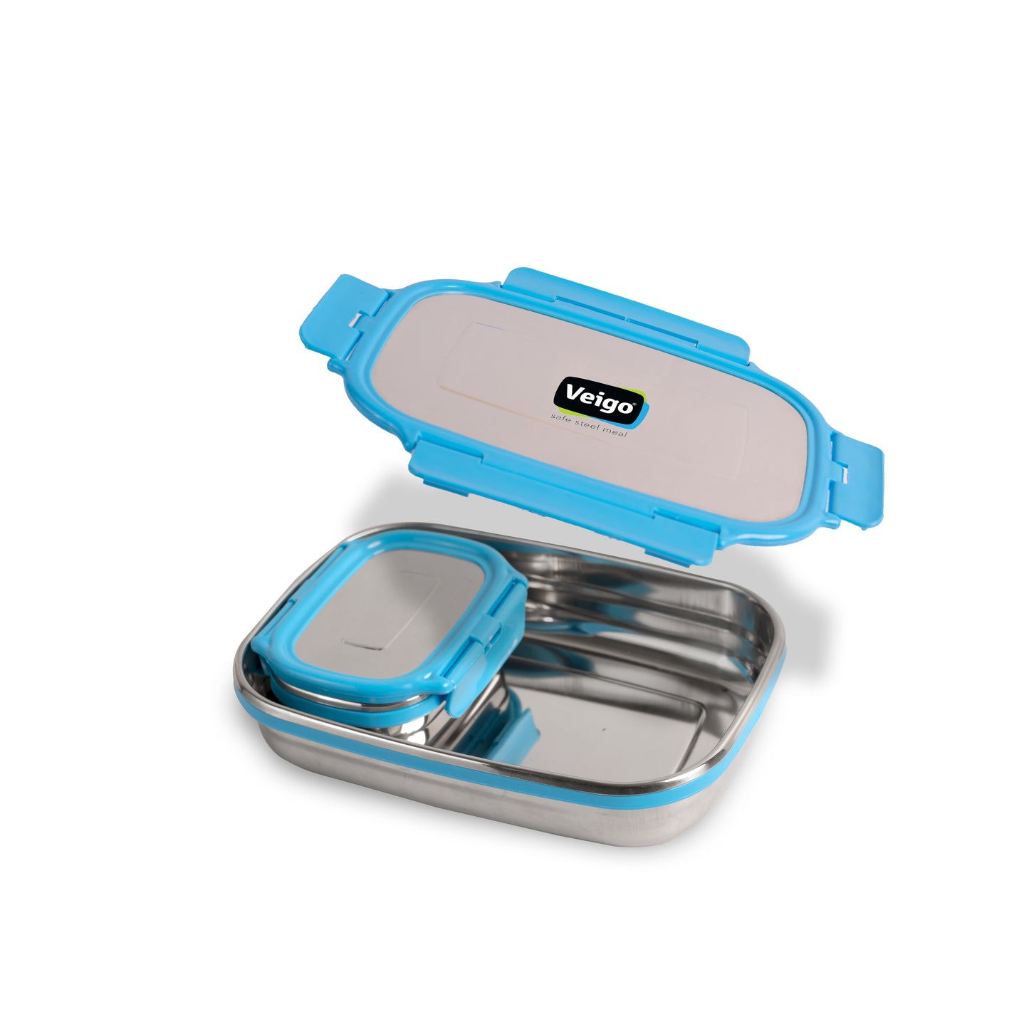 Veigo Jumbo Lunch Box w/ Veg Box - Veigo Fresh Blue / Original