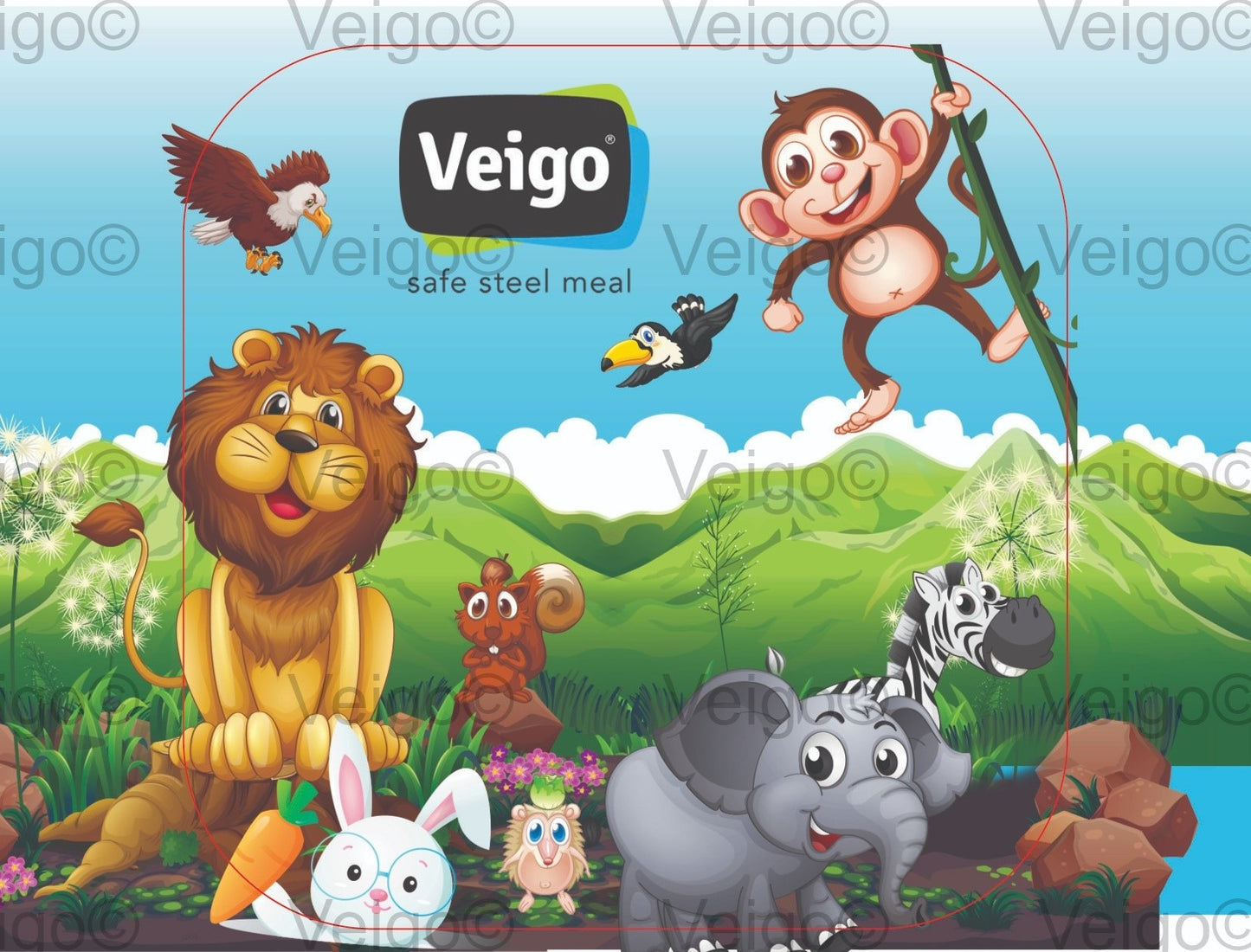 Veigo Skins 🎨- Fun & Waterproof - Veigo Large 630 ml / Jungle