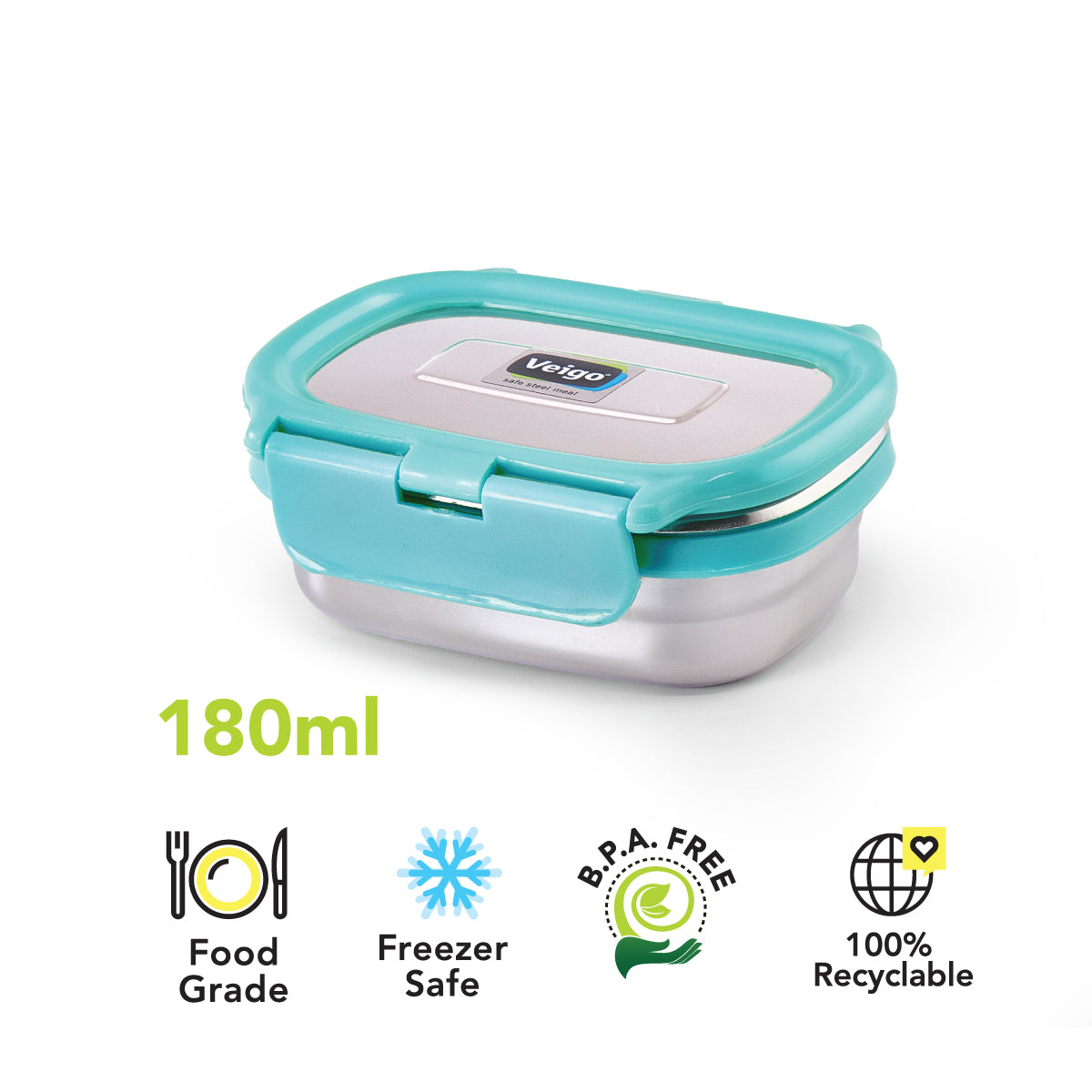Veigo Small 180ml Container | Leakproof Steel Dabbi
