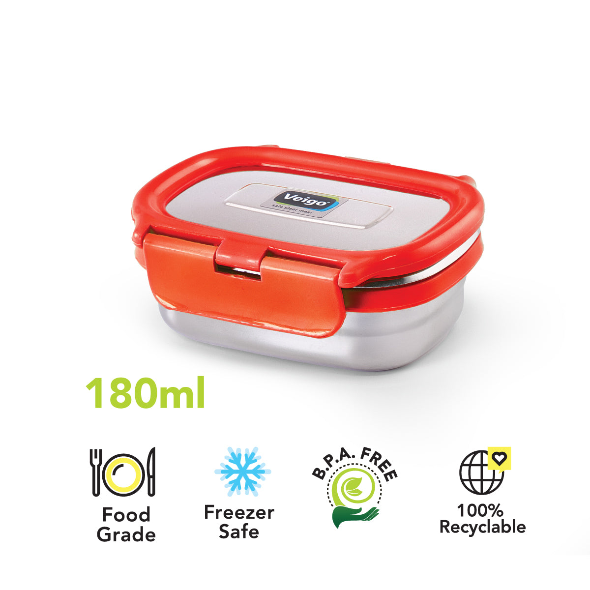 Veigo Small 180ml Container | Leakproof Steel Dabbi