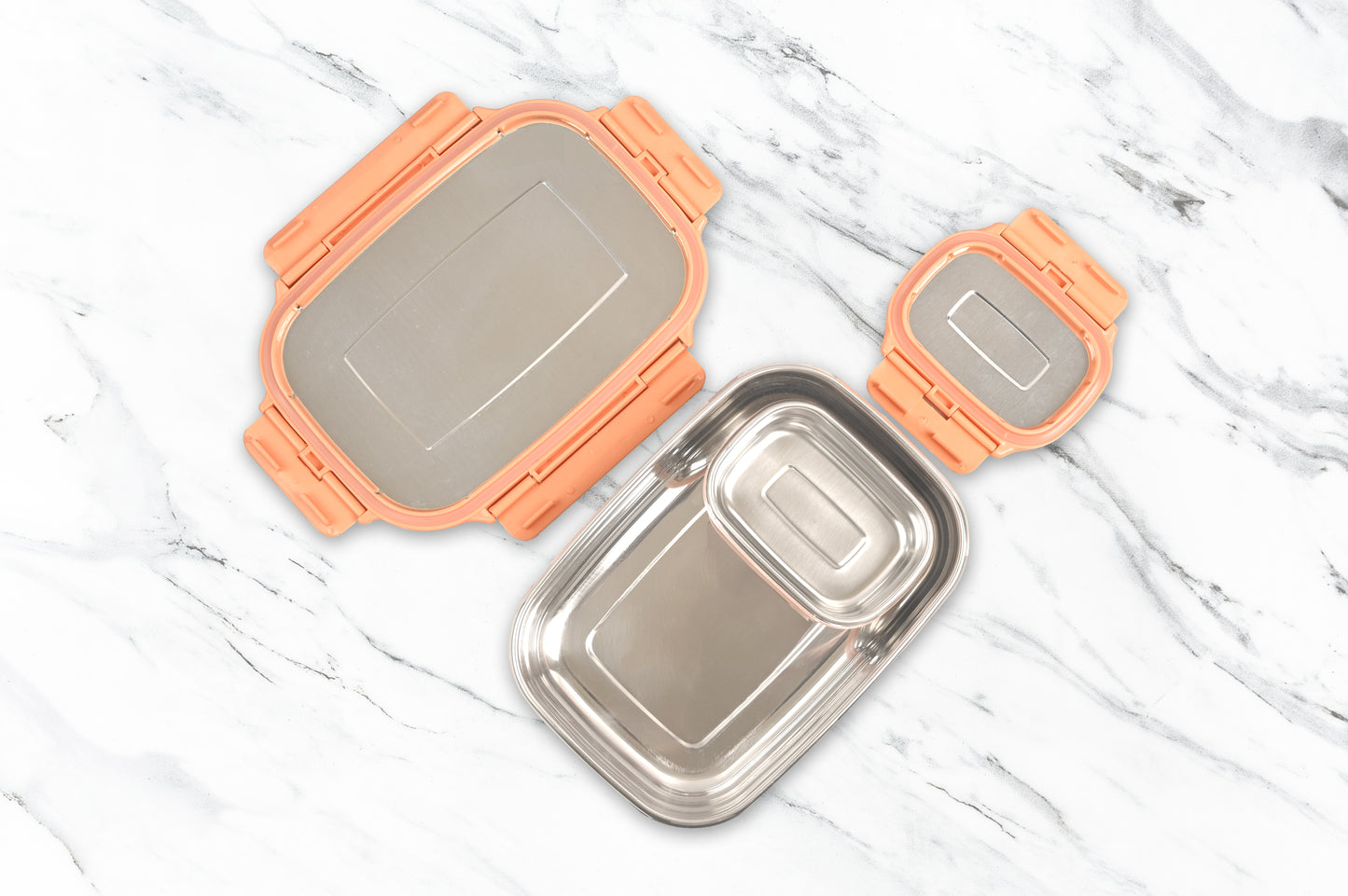 Veigo Jumbo Lunch Box w/ Veg Box - Veigo Peach / Original