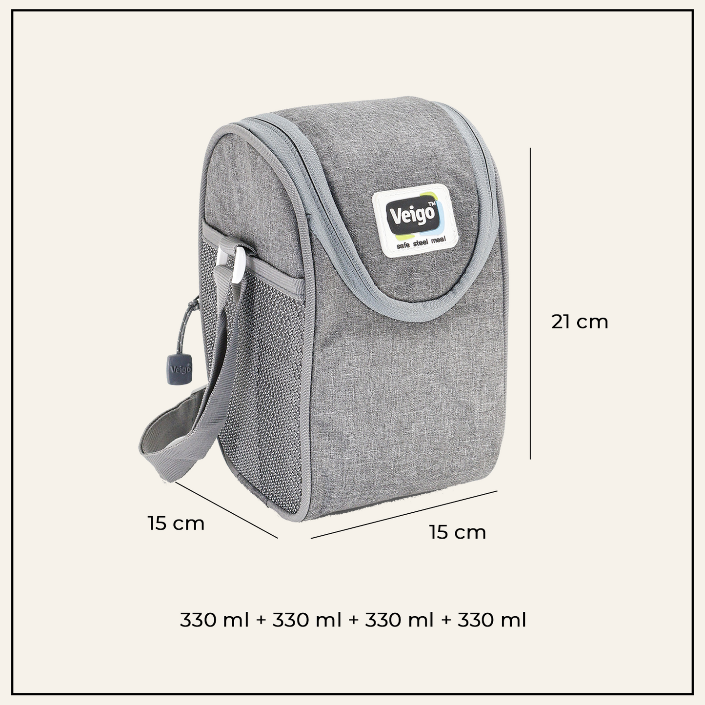 Veigo LunchBoss Combo- Tower of 4 in a Lunch Bag - Veigo Green / Original