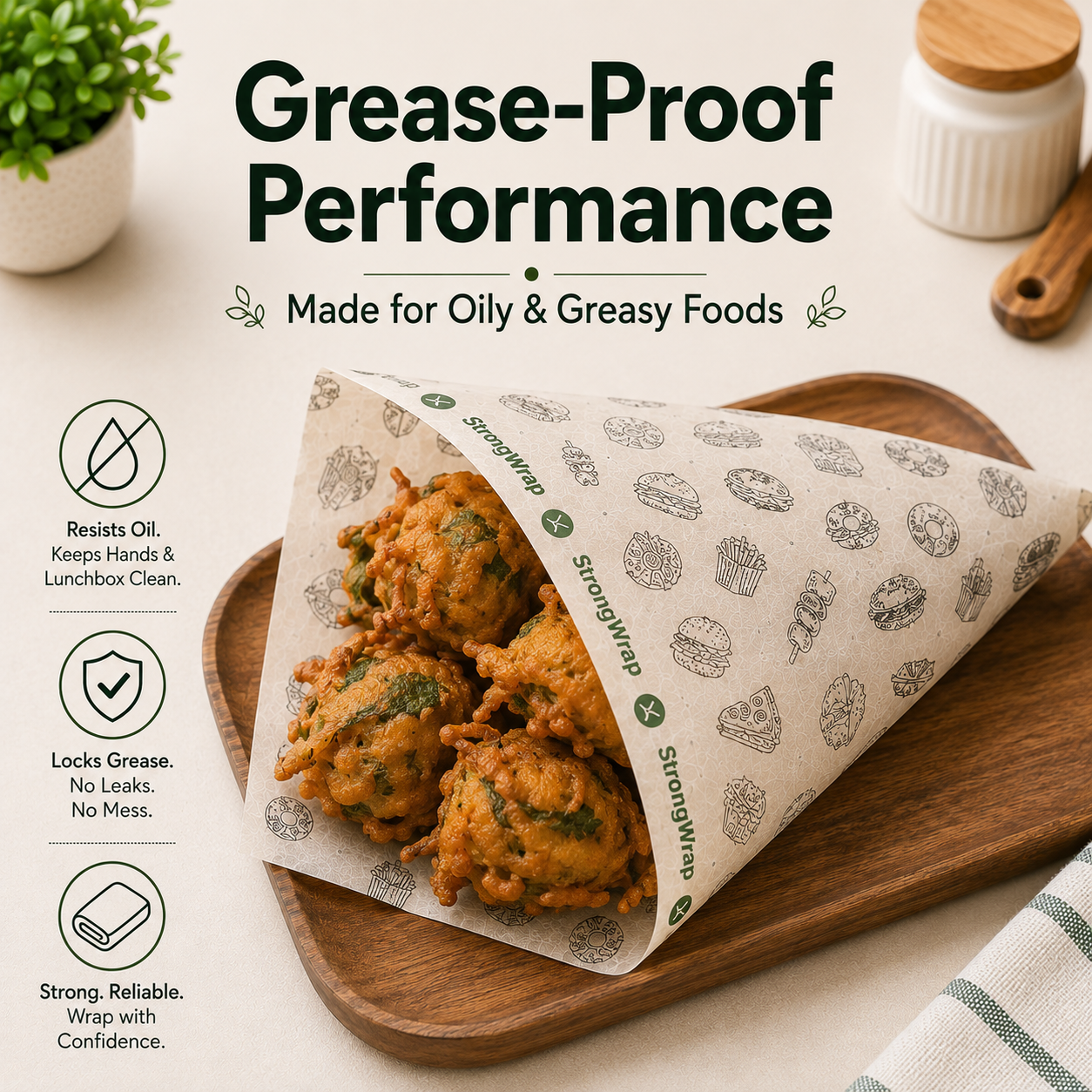 Veigo StrongWrap Food Wrapping Paper Sheets (Rectangle)