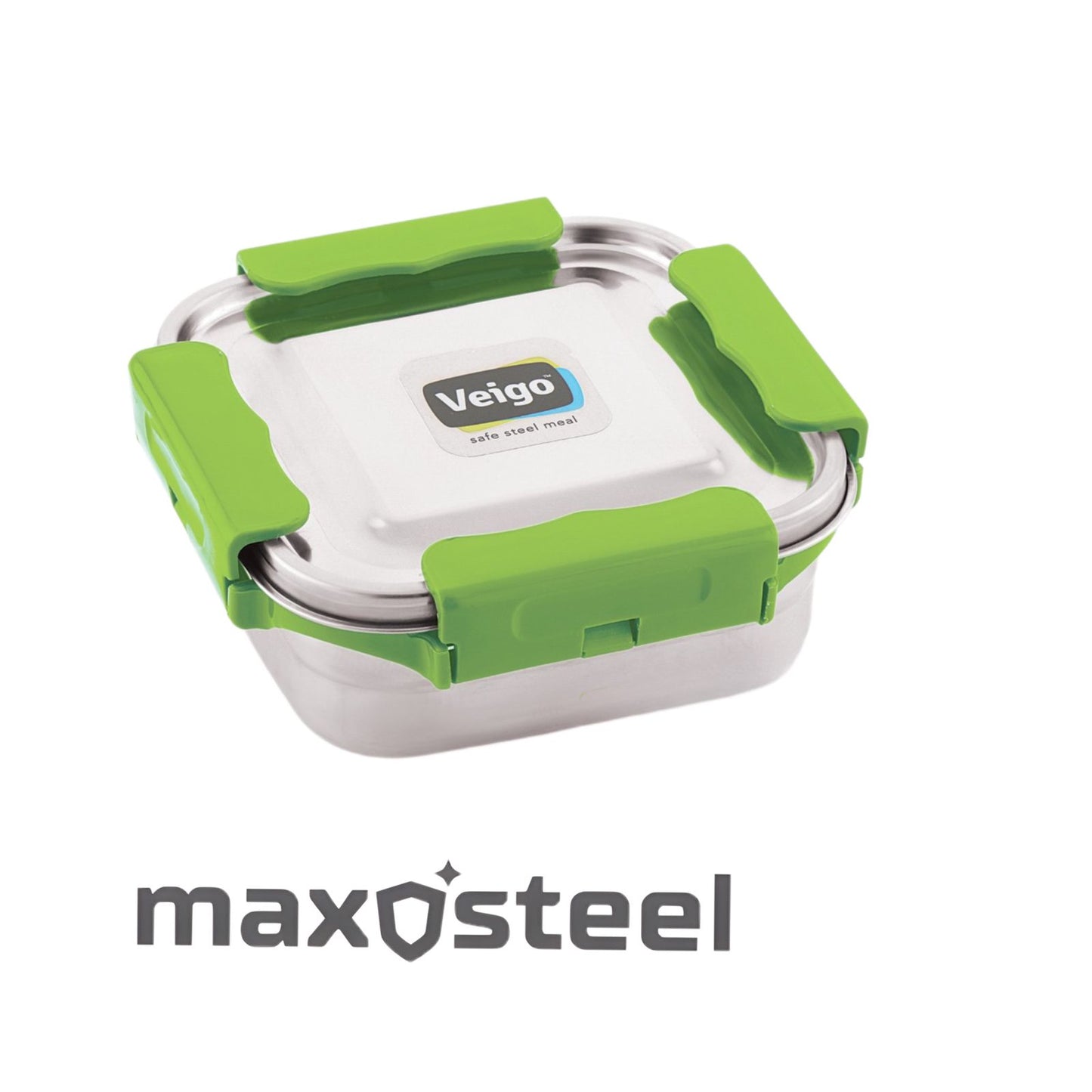 Veigo MaxoSteel Medium Stainless Steel Snack Box - Veigo Red / Single