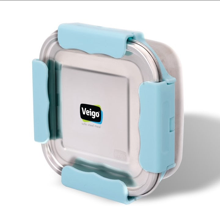 Veigo MaxoSteel Medium Stainless Steel Snack Box - Veigo Light Blue / Single