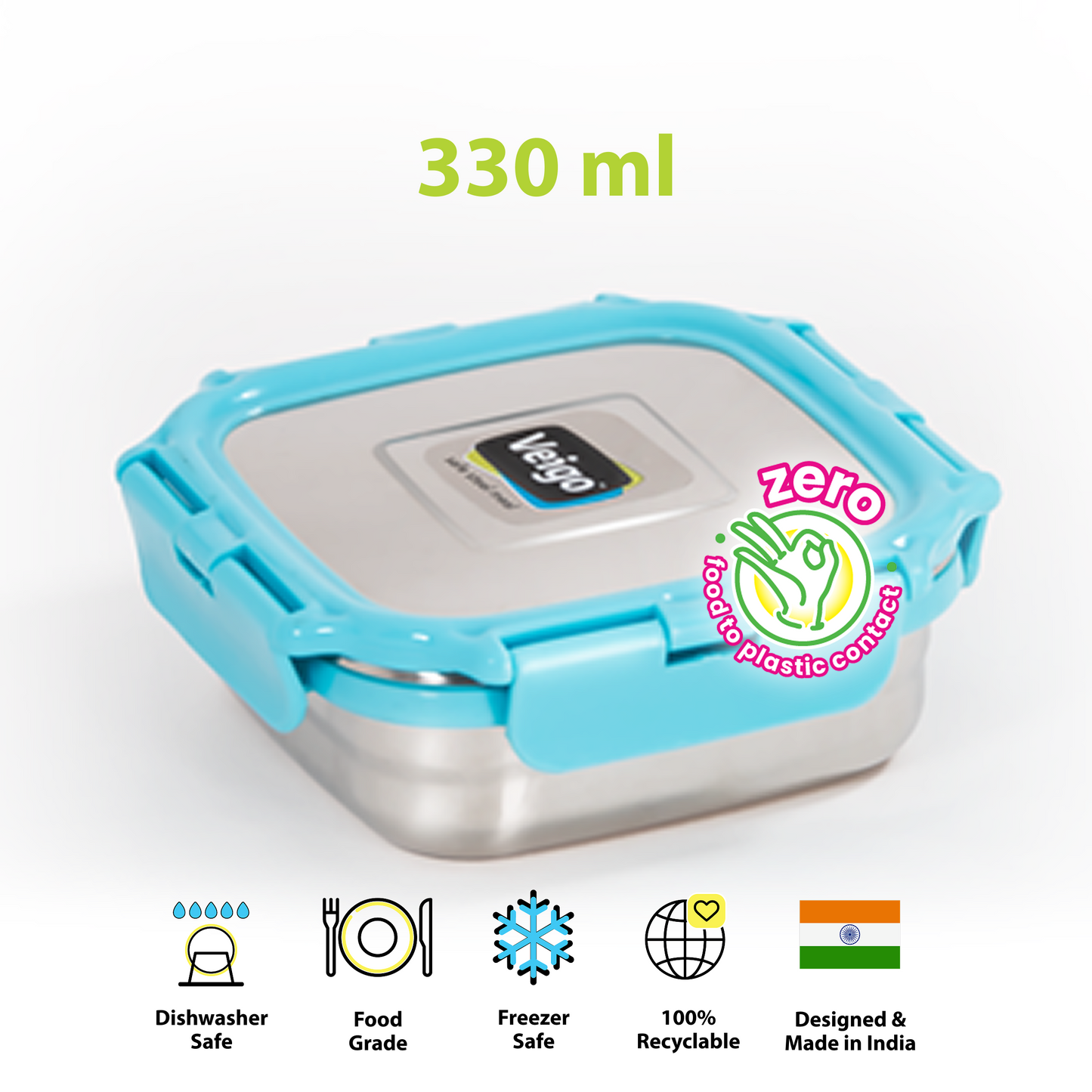 Steel Snack Box Medium size| Leakproof & Compact