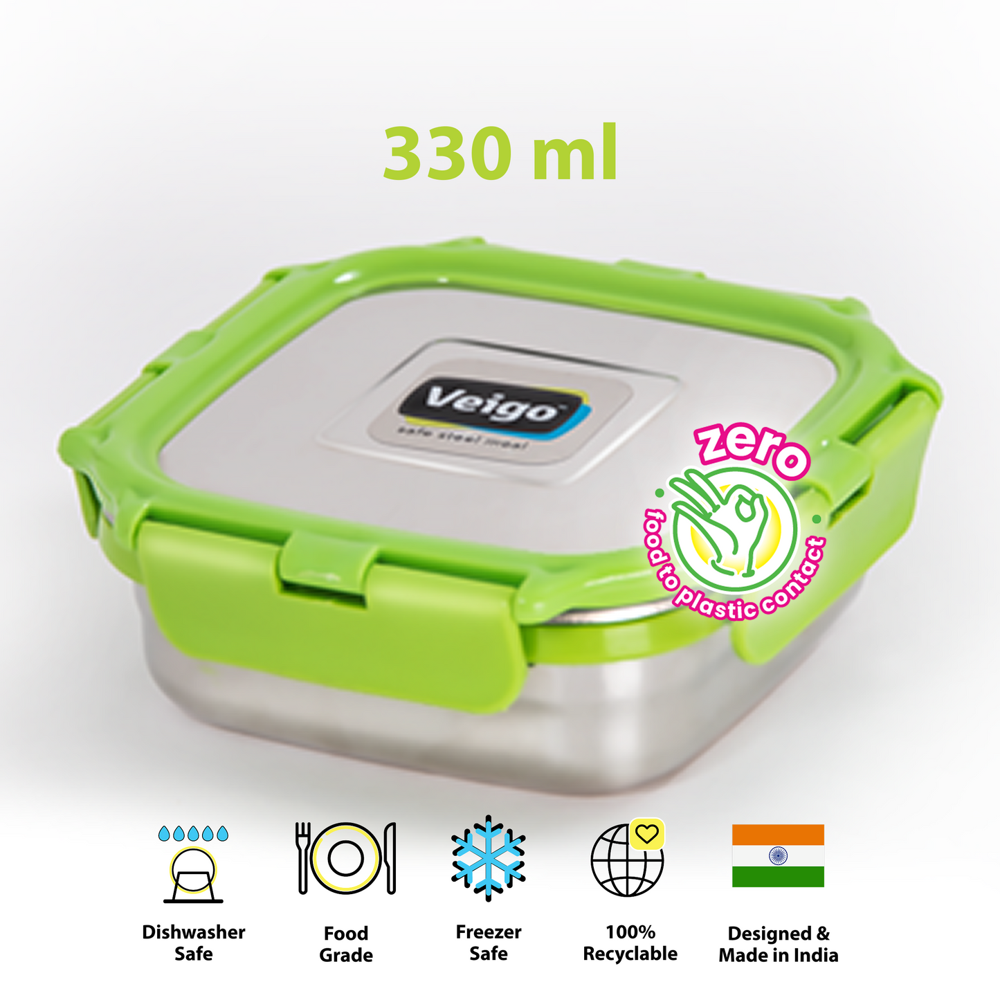 Steel Snack Box Medium size| Leakproof & Compact