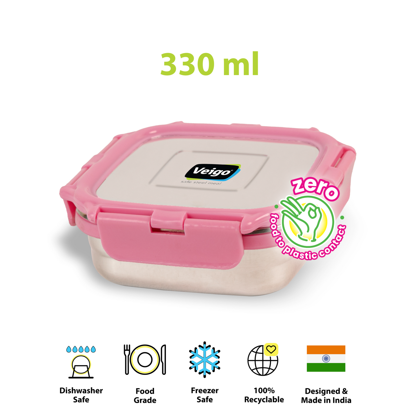 Steel Snack Box Medium size| Leakproof & Compact