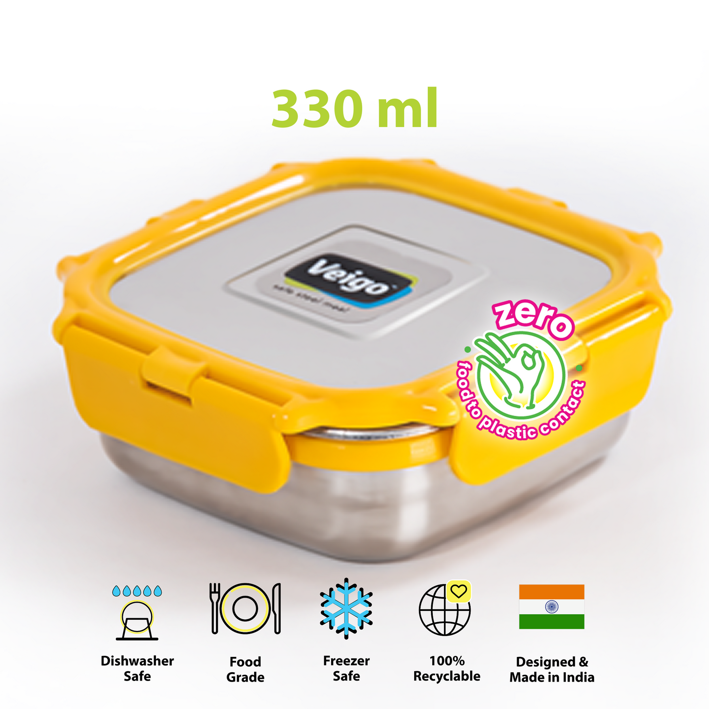 Steel Snack Box Medium size| Leakproof & Compact