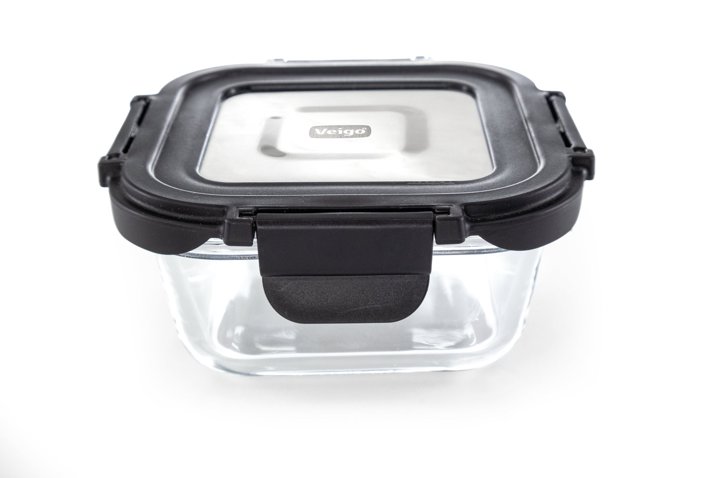 Veigo Glass Container with Stainless Steel Lid| ROUND+ SQUARE| Set of 4 - Veigo Sky