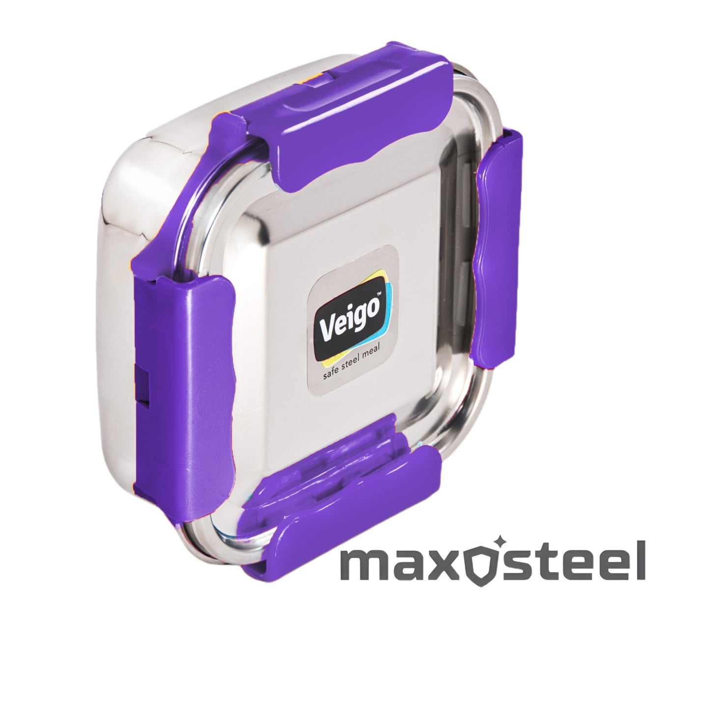 Veigo MaxoSteel Medium Stainless Steel Snack Box - Veigo Violet / Single