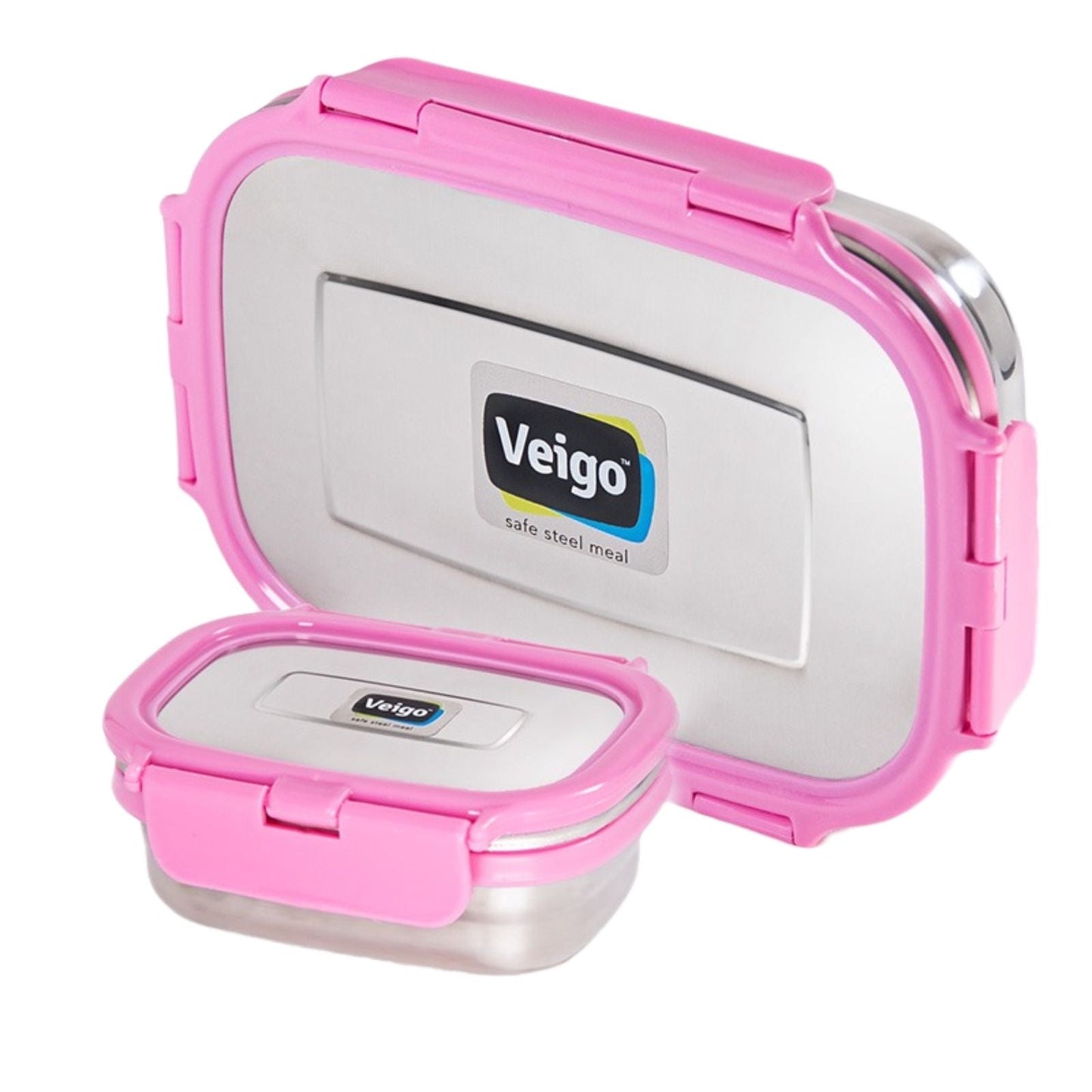 Veigo Jumbo Steel Lunch Box Set with Pouch - Veigo Green / Original