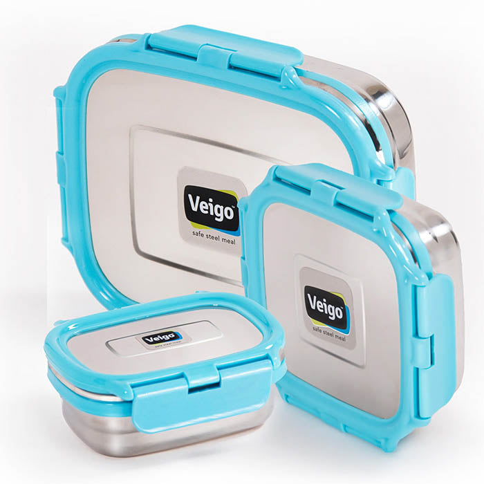 Veigo LARGE Steel Lunch Box - veigolunchboxes