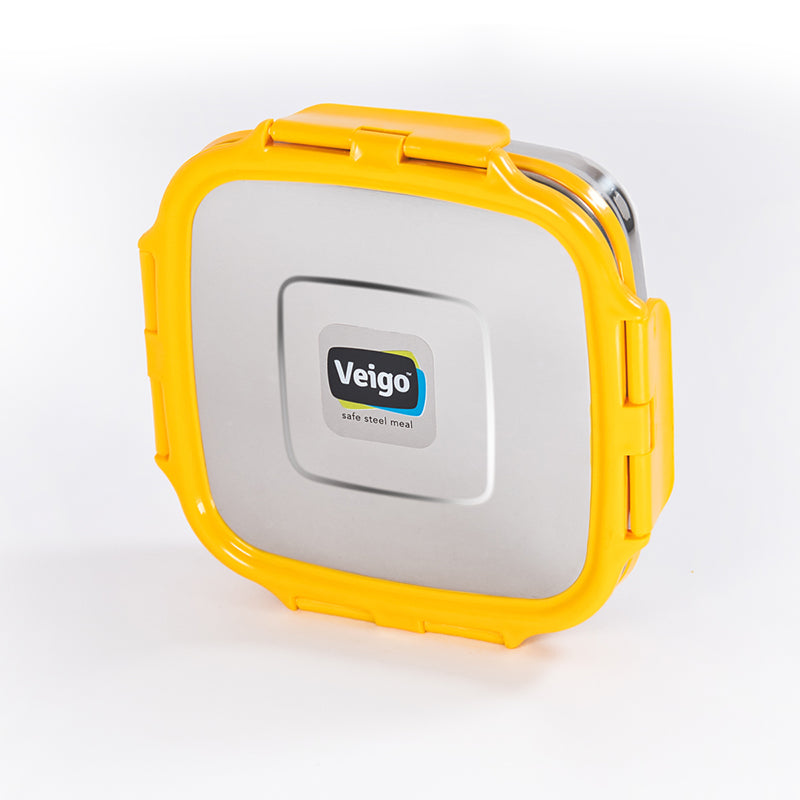 Veigo SANDWICH Steel Lunch Box - Veigo Single Piece / Yellow