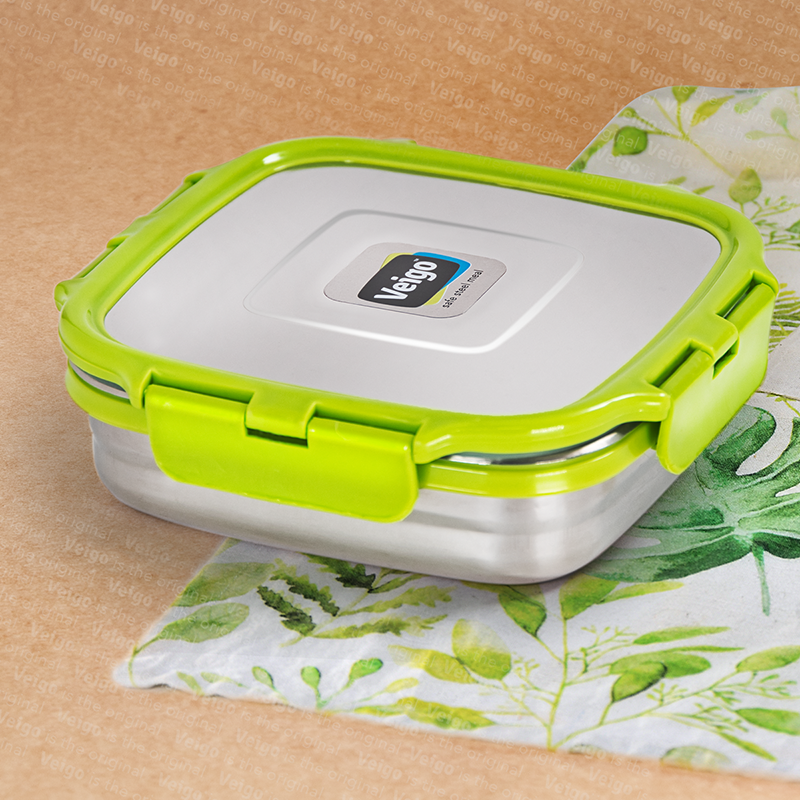 Veigo SANDWICH Steel Lunch Box - Veigo Single Piece / Green
