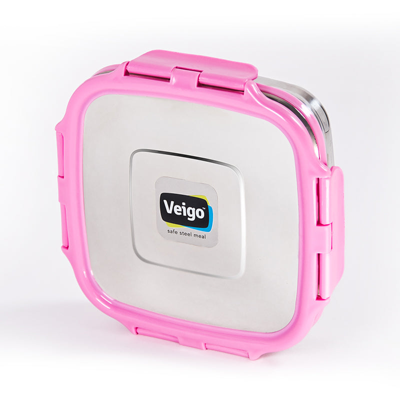 Veigo SANDWICH Steel Lunch Box - Veigo Single Piece / Pink