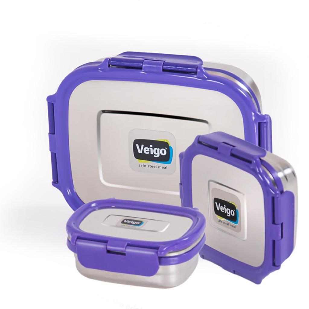 Veigo LARGE Steel Lunch Box - veigolunchboxes