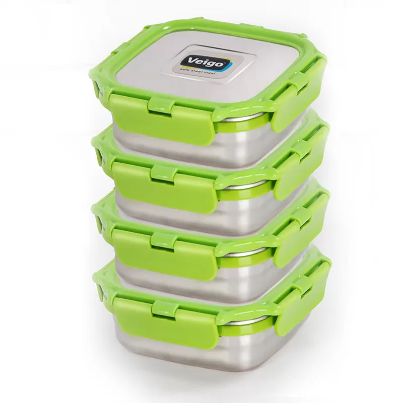 Veigo LunchBoss Combo- Tower of 4 in a Lunch Bag - veigolunchboxes