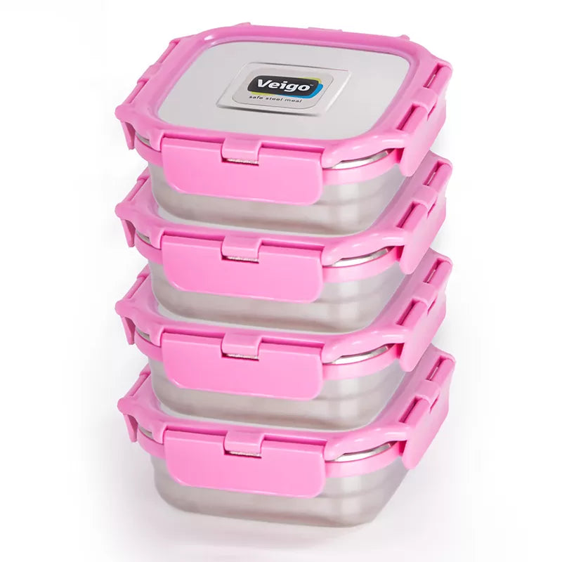 Veigo LunchBoss Combo- Tower of 4 in a Lunch Bag - veigolunchboxes