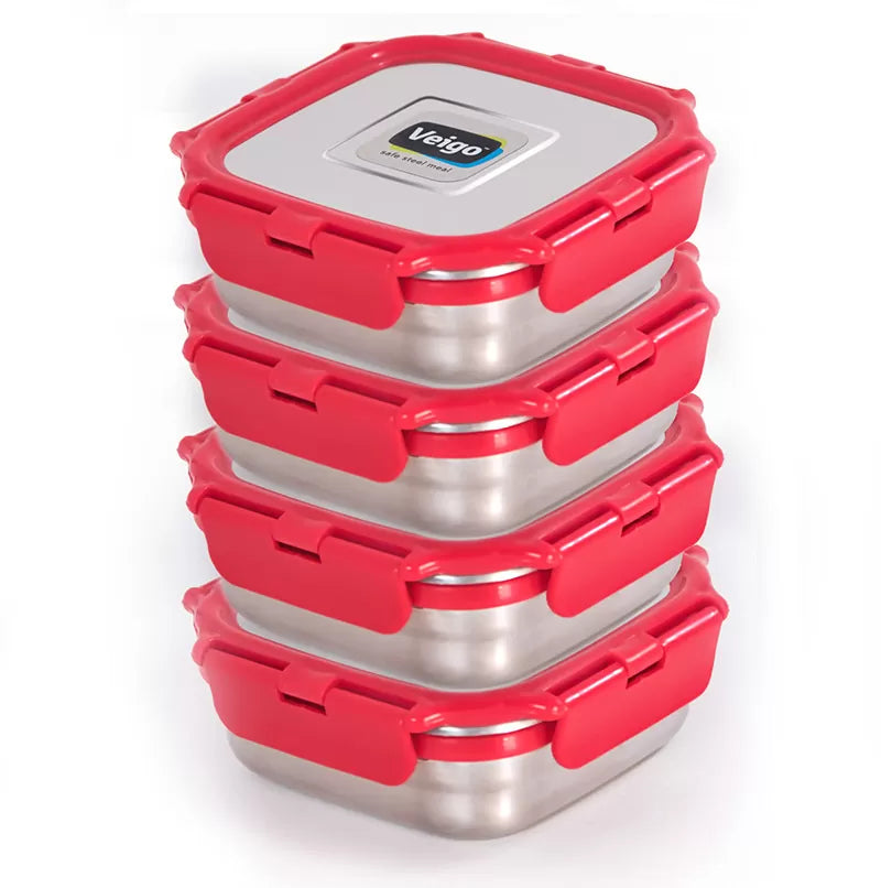 Veigo LunchBoss Combo- Tower of 4 in a Lunch Bag - veigolunchboxes