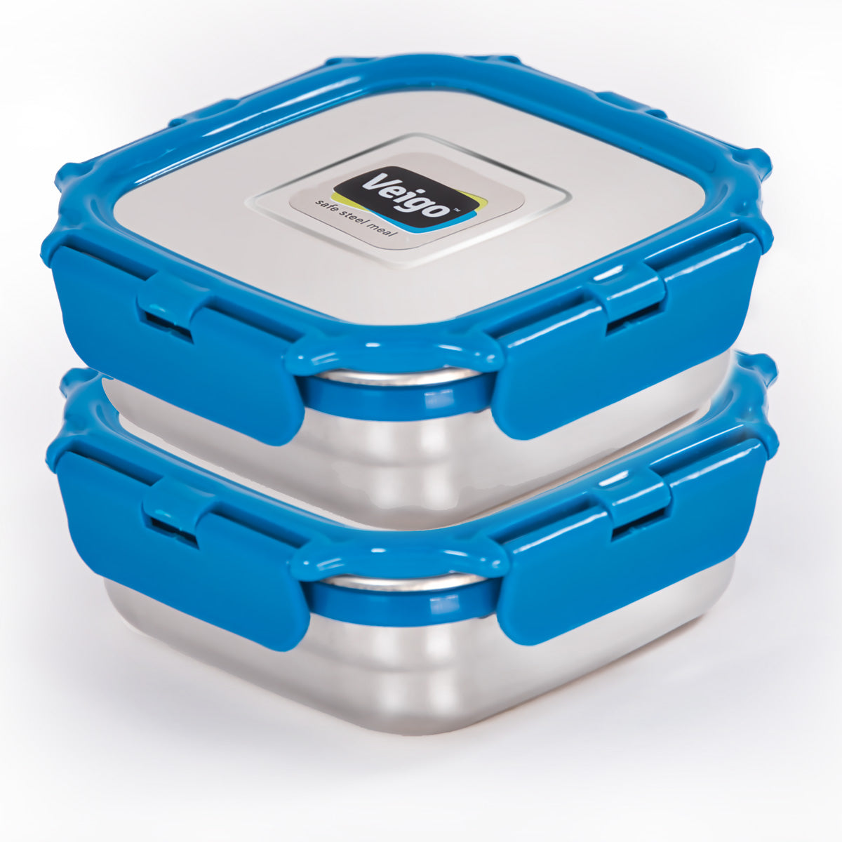 Veigo Daily- Set of 2 Lunch Boxes in a flat pouch - veigolunchboxes
