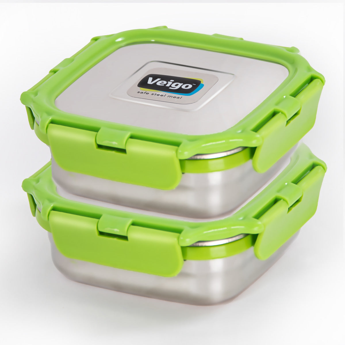 Veigo Daily- Set of 2 Lunch Boxes in a flat pouch - veigolunchboxes