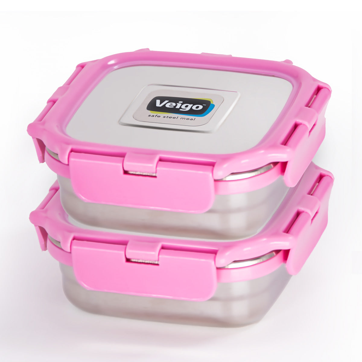 Veigo Daily- Set of 2 Lunch Boxes in a flat pouch - veigolunchboxes