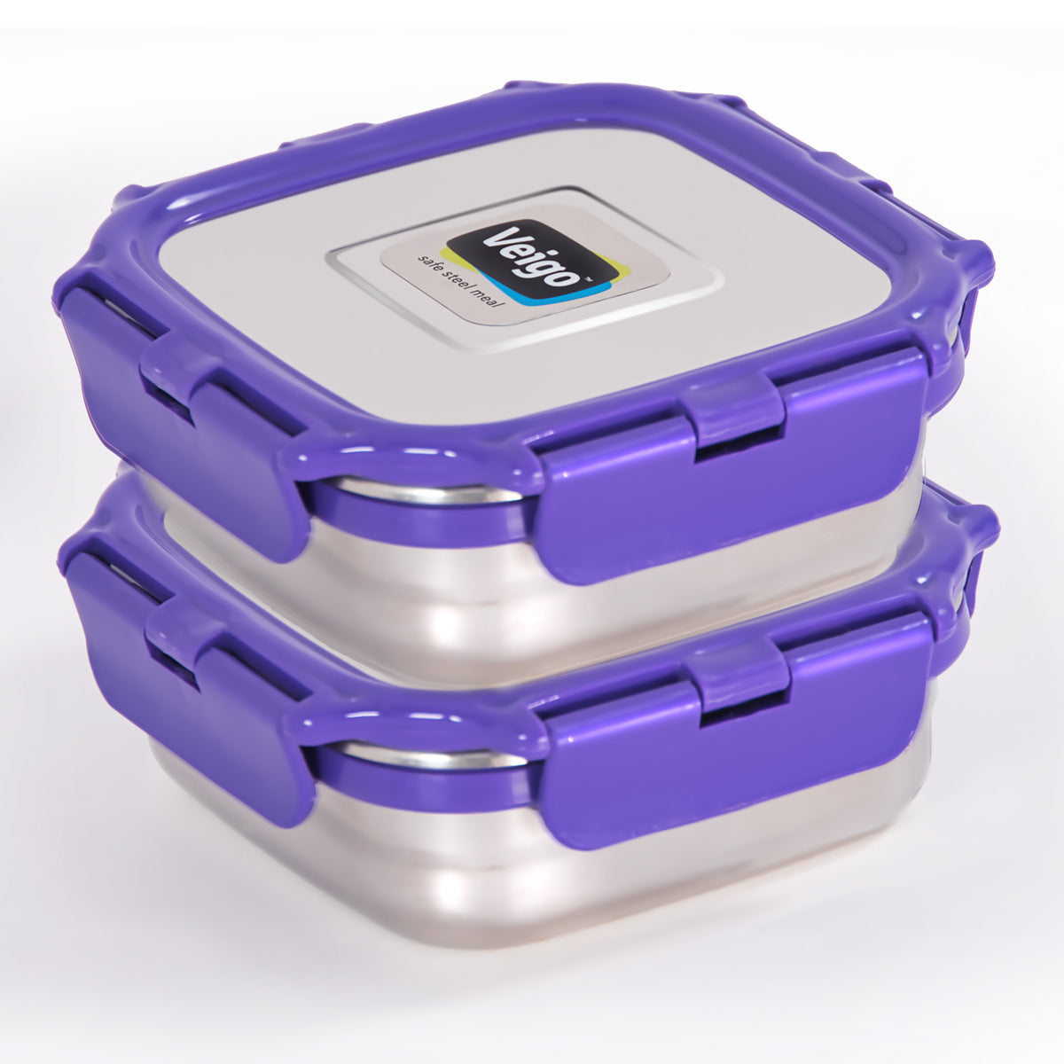 Veigo Daily- Set of 2 Lunch Boxes in a flat pouch - veigolunchboxes