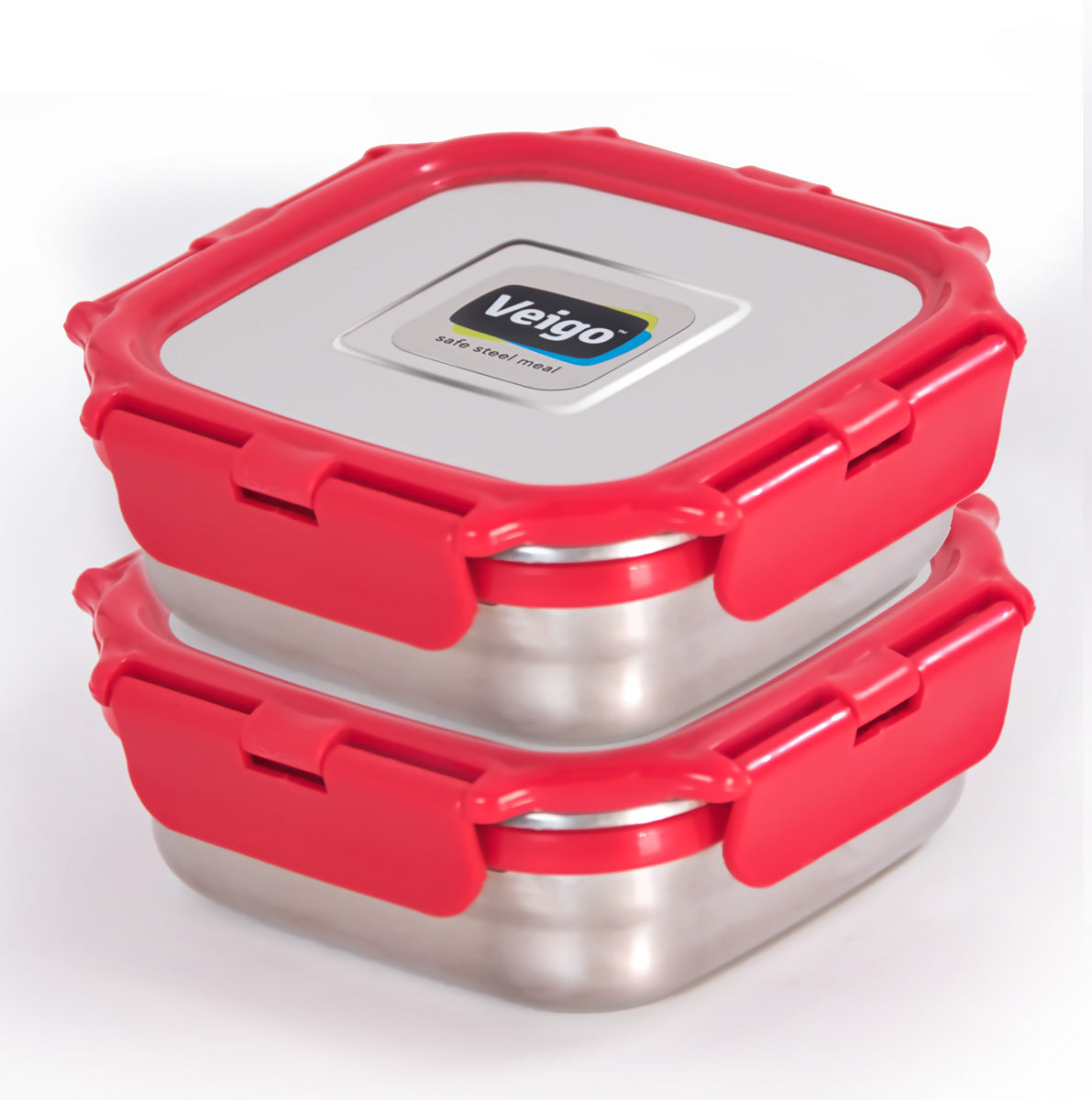 Veigo Daily- Set of 2 Lunch Boxes in a flat pouch - veigolunchboxes