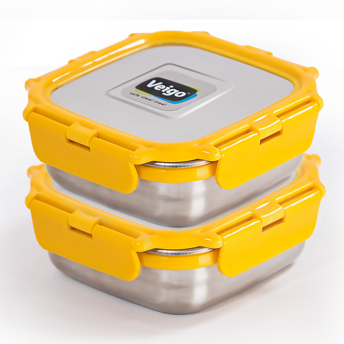 Veigo Daily- Set of 2 Lunch Boxes in a flat pouch - veigolunchboxes