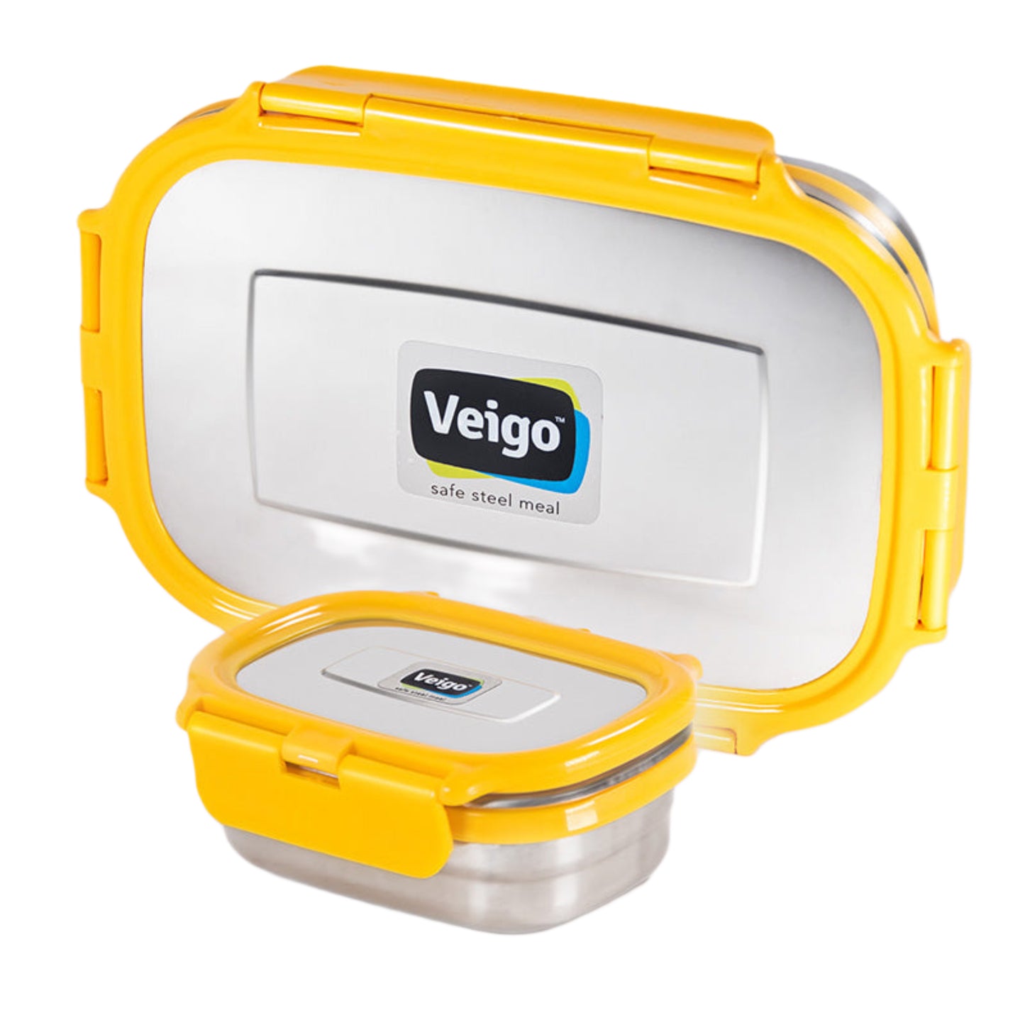 Veigo Jumbo Steel Lunch Box Set with Pouch - Veigo Green / Original