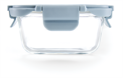 Veigo Pure and Sure | SQUARE | Borosilicate Glass Container with Stainless Steel Lid - veigolunchboxes