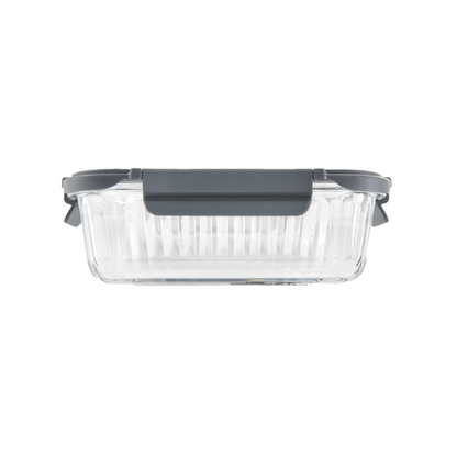 Veigo See & Serve |RECTANGLE| Glass Container w/ Glass Lid