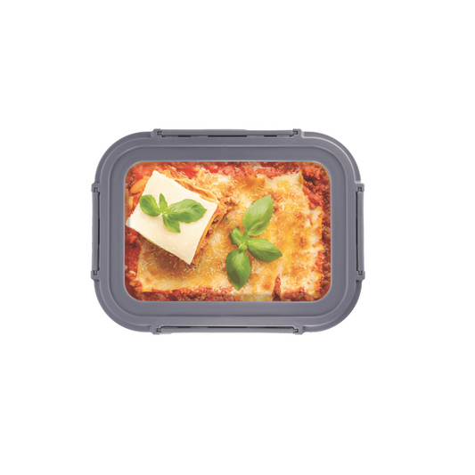 Veigo See & Serve |RECTANGLE| Glass Container w/ Glass Lid