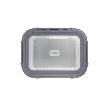 Veigo See & Serve |RECTANGLE| Glass Container w/ Glass Lid